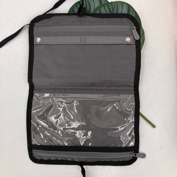 Thirty One Black White Red Check Mate Plaid Shine On Jewelry Travel Case Bag - Picture 2 of 6